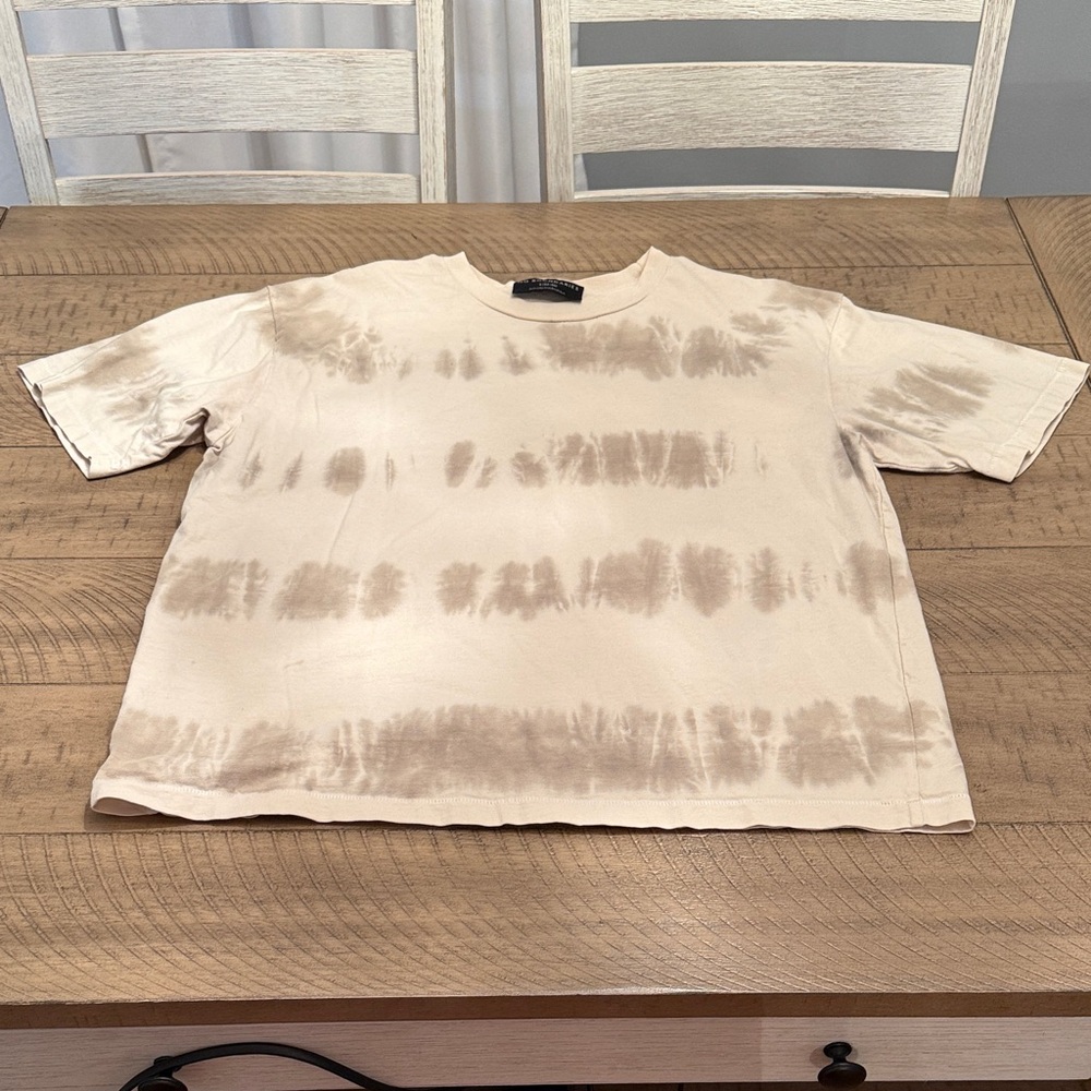No Boundaries Cream Tie-Dye Tee